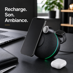Station de charge 3-en-1 avec enceinte Bluetooth