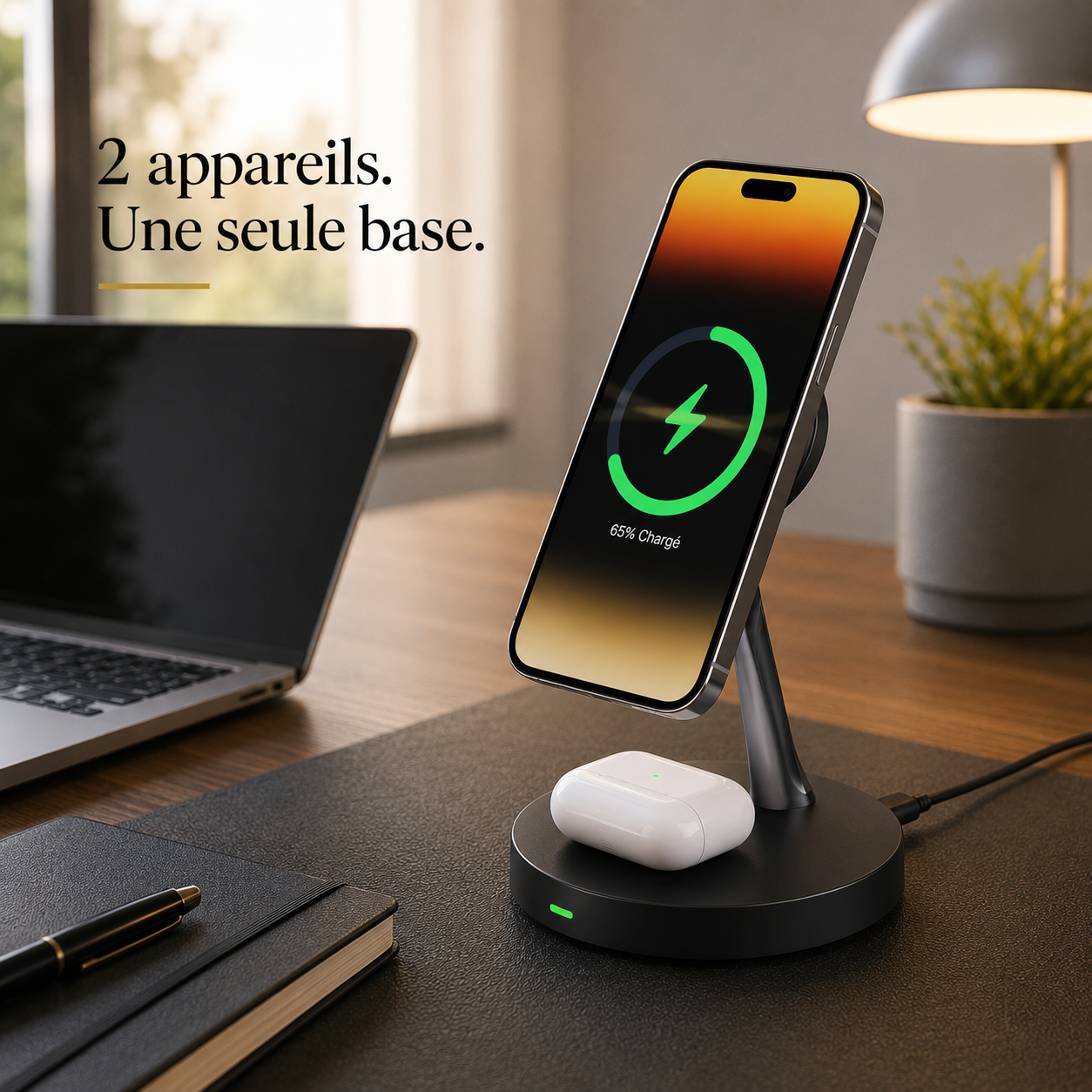 Station de charge 2-en-1
