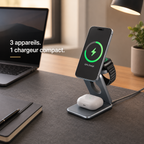 Chargeur pliable compact 3-en-1
