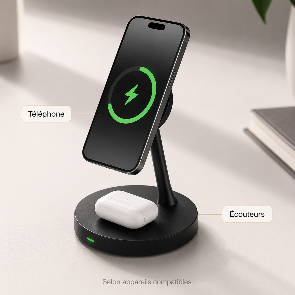 Station de charge 2-en-1