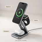 Chargeur pliable compact 3-en-1