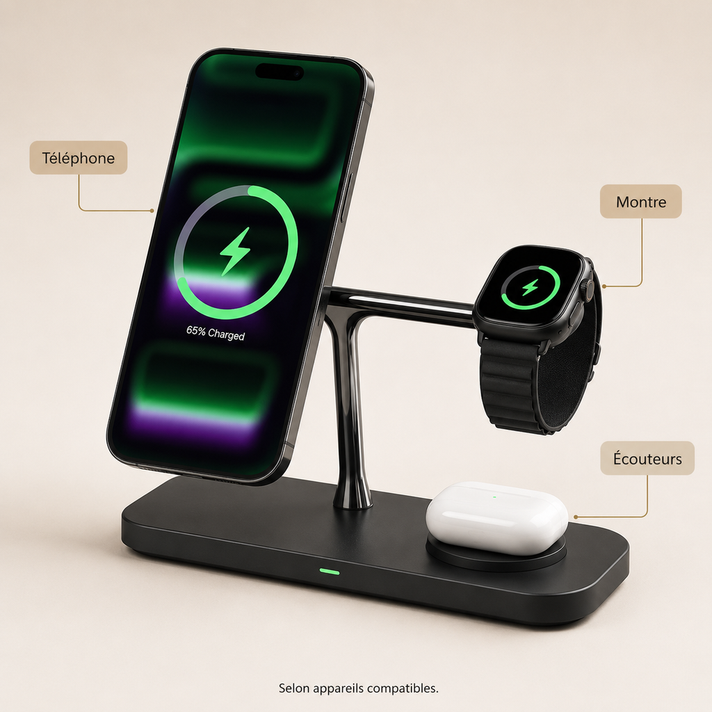 Station de charge 3-en-1