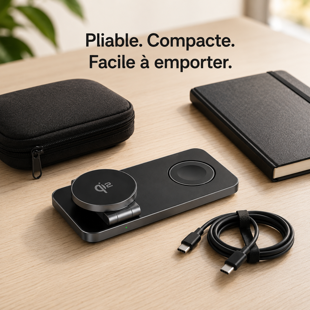 Station de charge 3-en-1 pliable