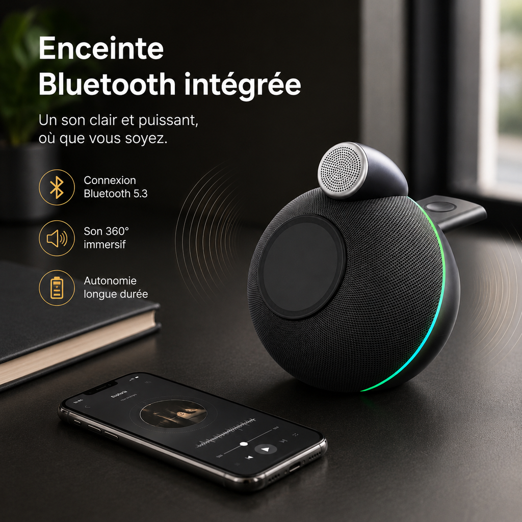 Station de charge 3-en-1 avec enceinte Bluetooth