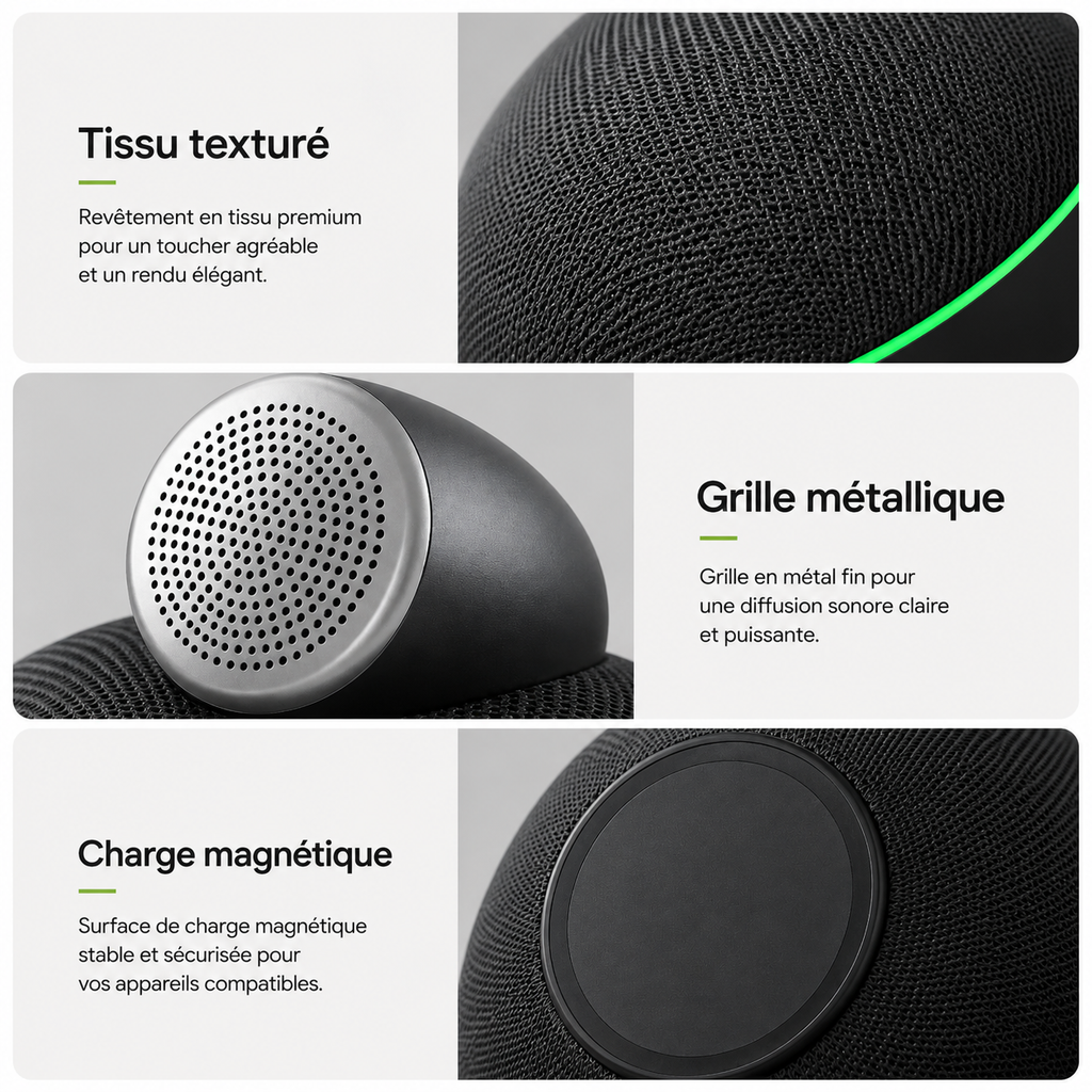 Station de charge 3-en-1 avec enceinte Bluetooth