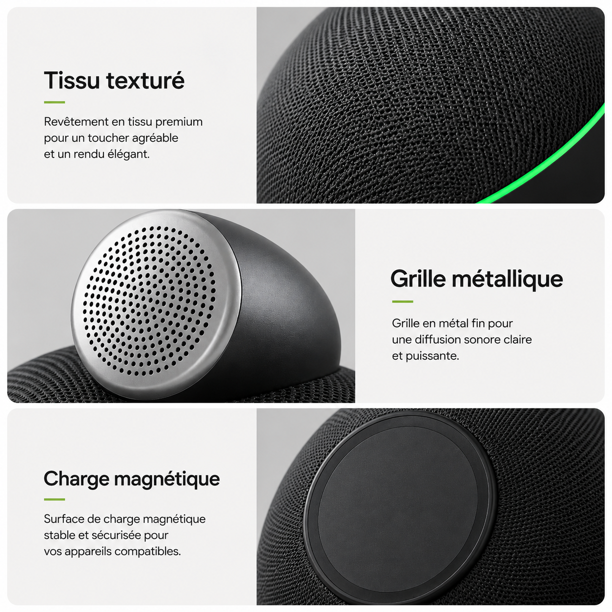 Station de charge 3-en-1 avec enceinte Bluetooth