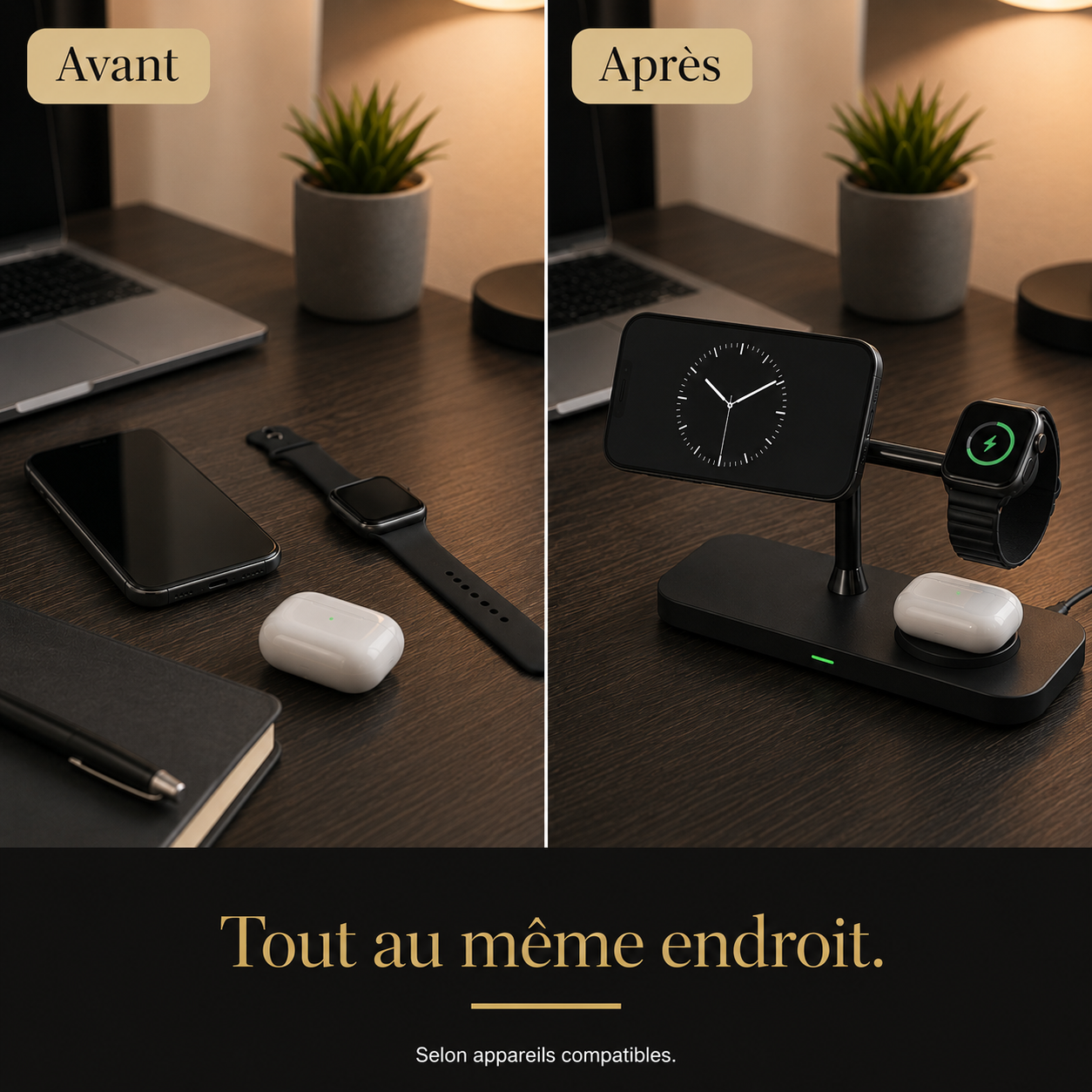 Station de charge 3-en-1