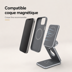 Chargeur pliable compact 3-en-1