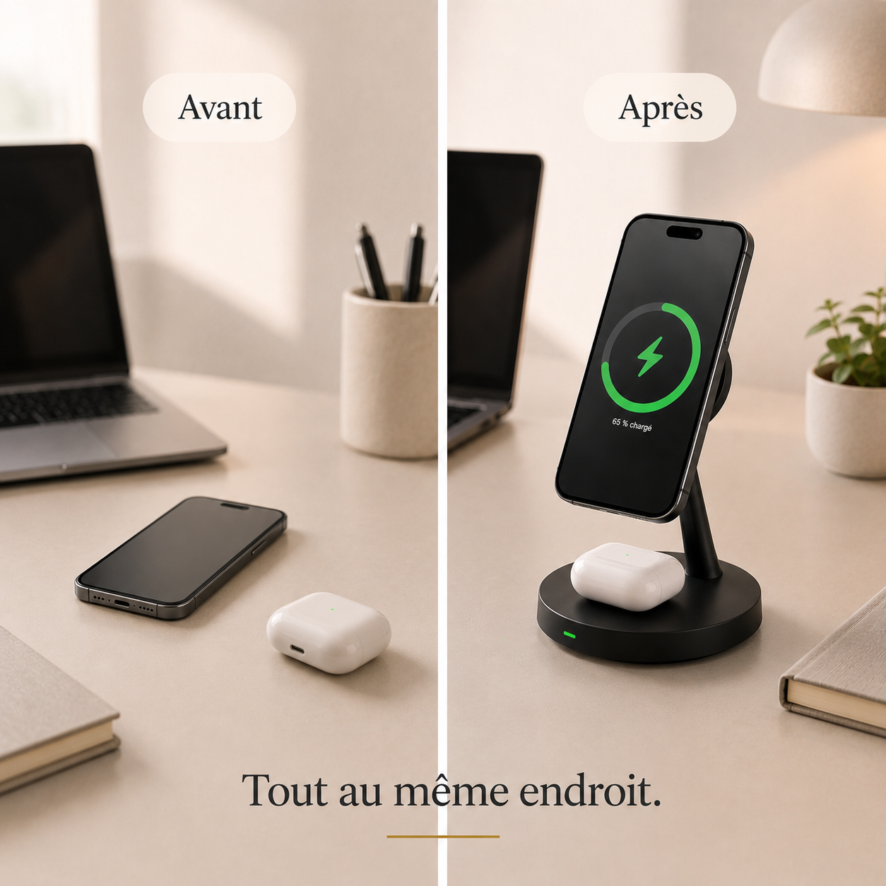 Station de charge 2-en-1