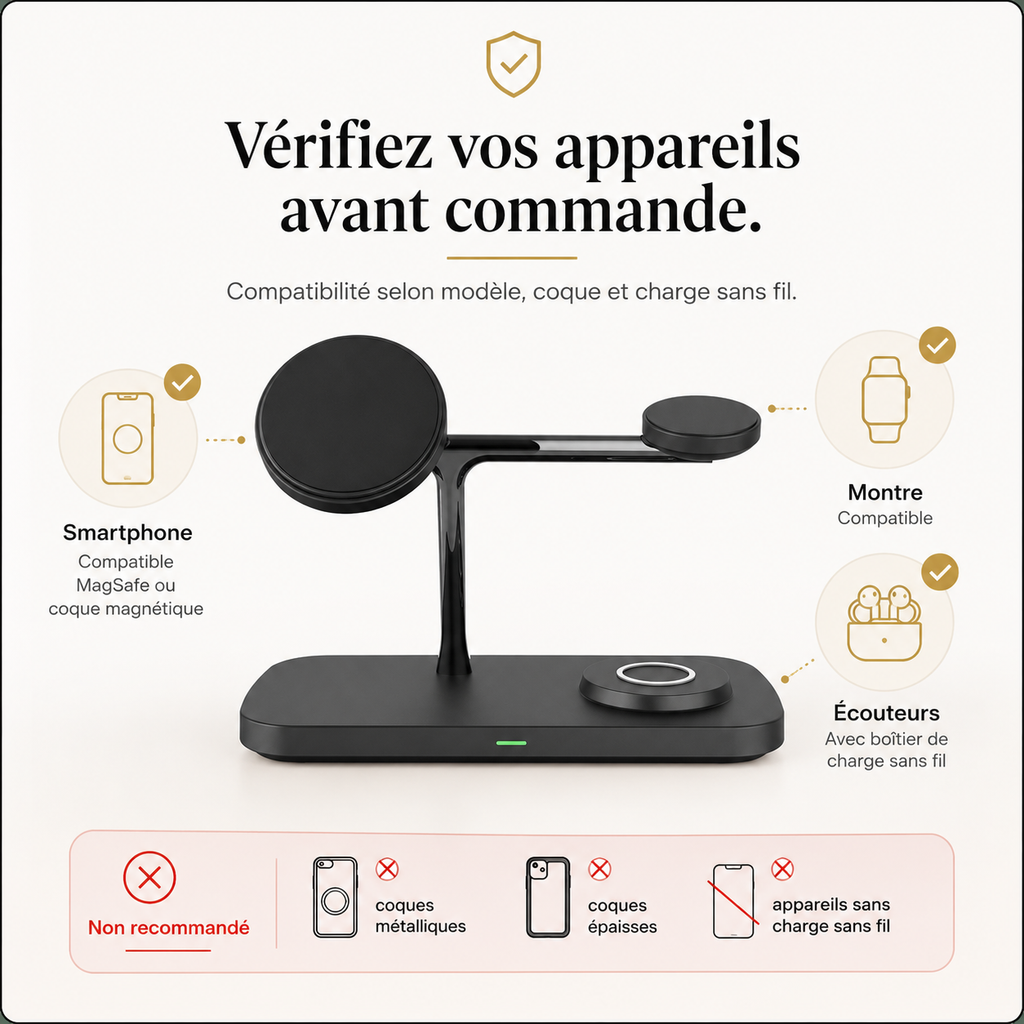 Station de charge 3-en-1