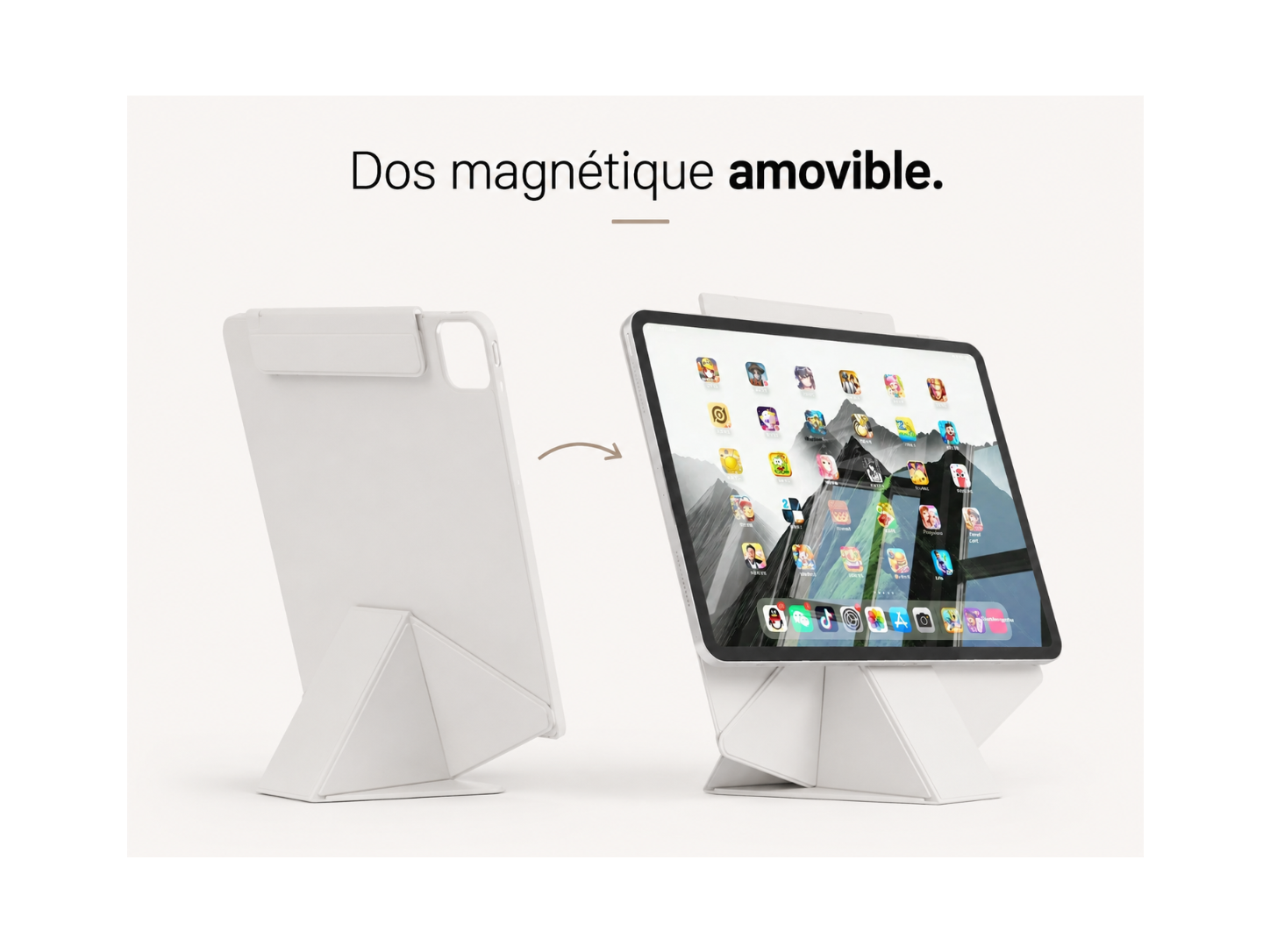 Étui iPad magnétique pliable