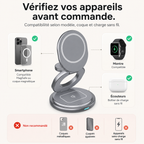 Chargeur pliable rotatif 3-en-1
