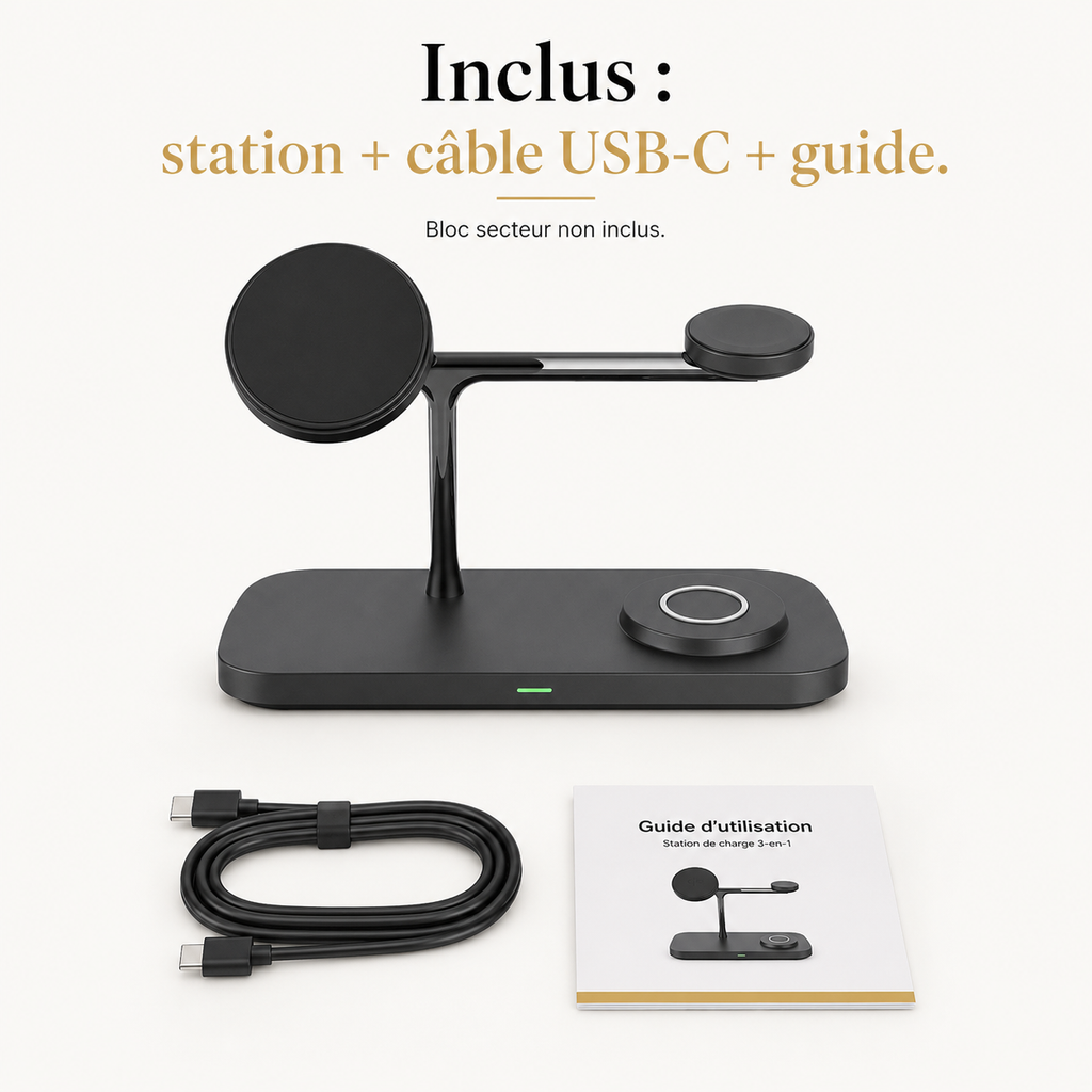 Station de charge 3-en-1