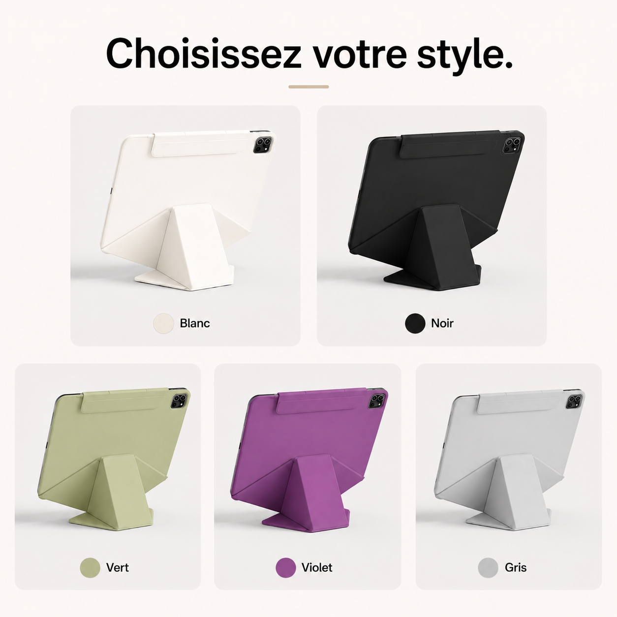 Étui iPad magnétique pliable