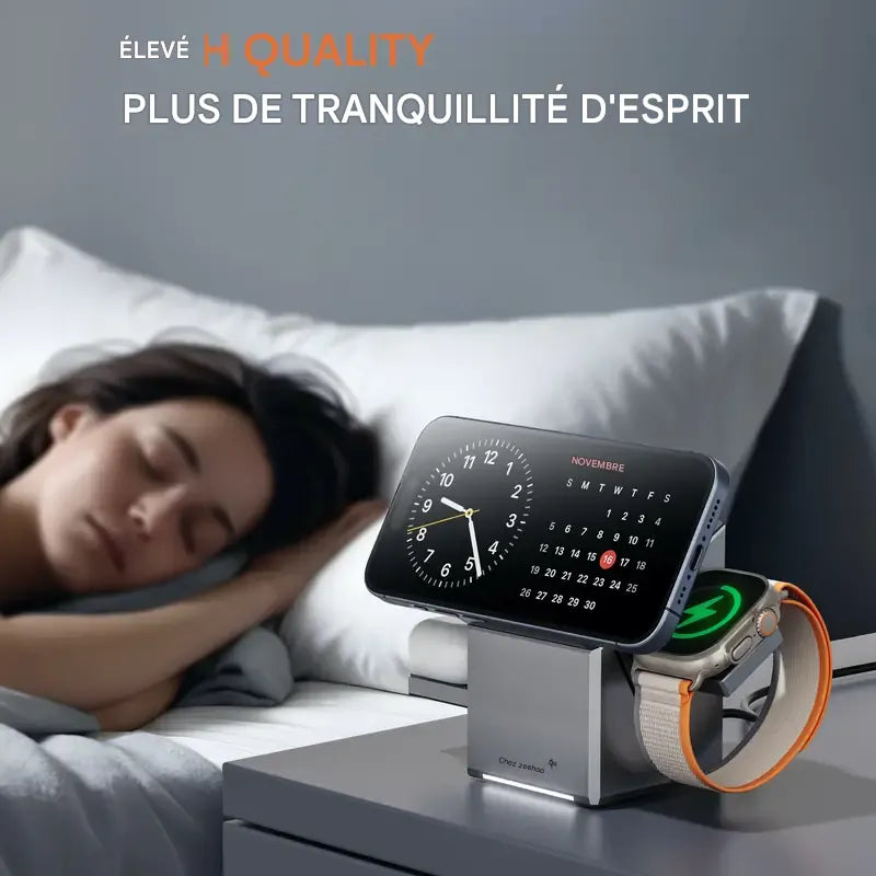 Station  de Charge rotatif 3-en-1 Qi2