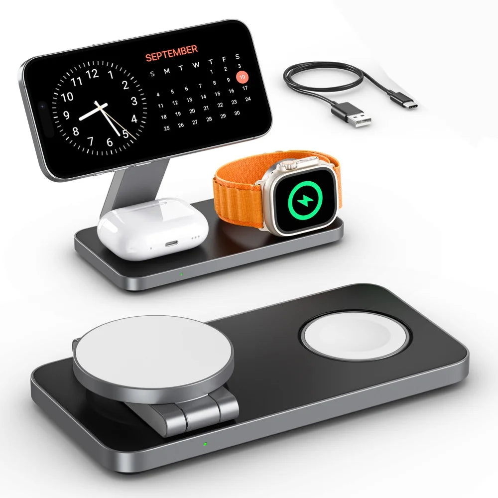 Station de charge 3-en-1 pliable