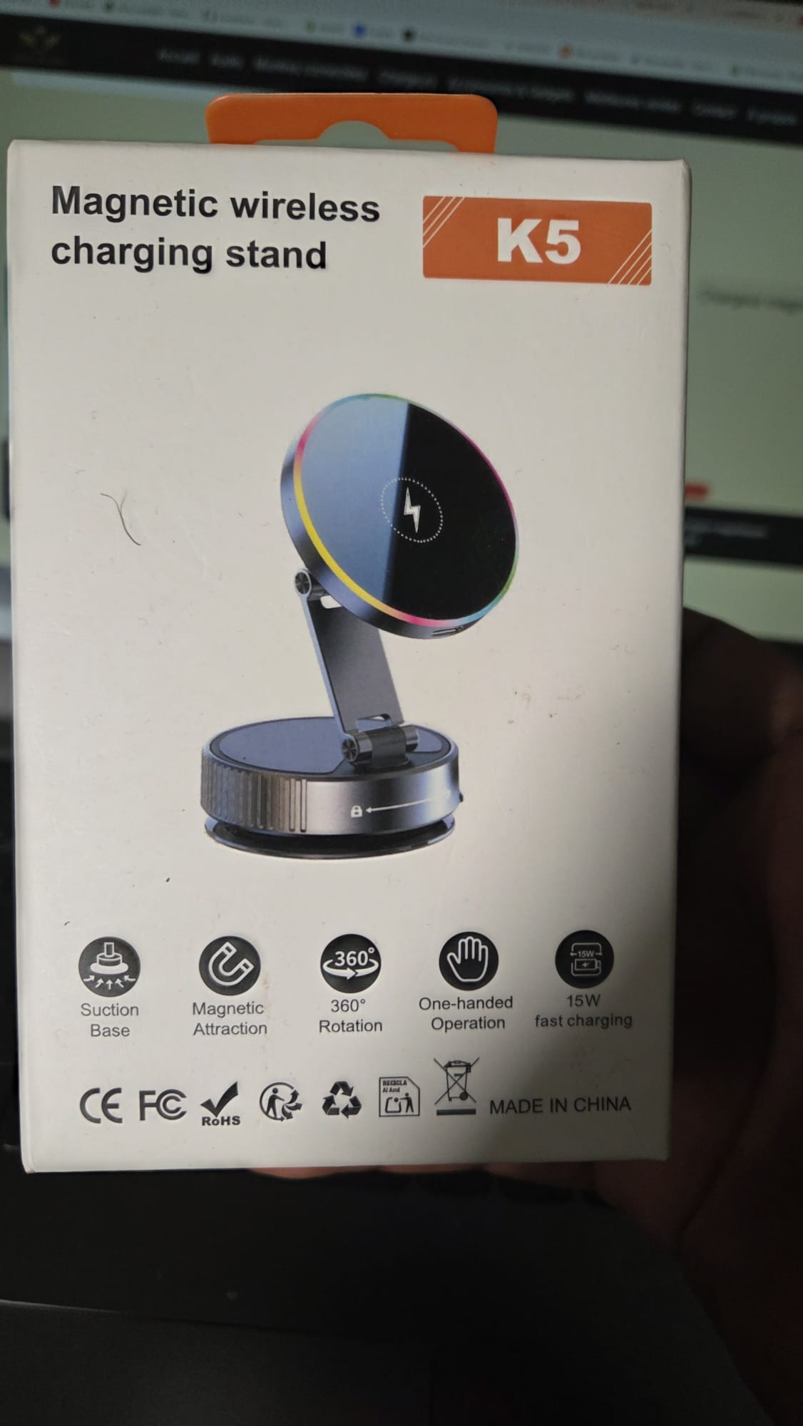 Support Téléphone Magnétique à Ventouse 360° — Compact, Stable & Orientable